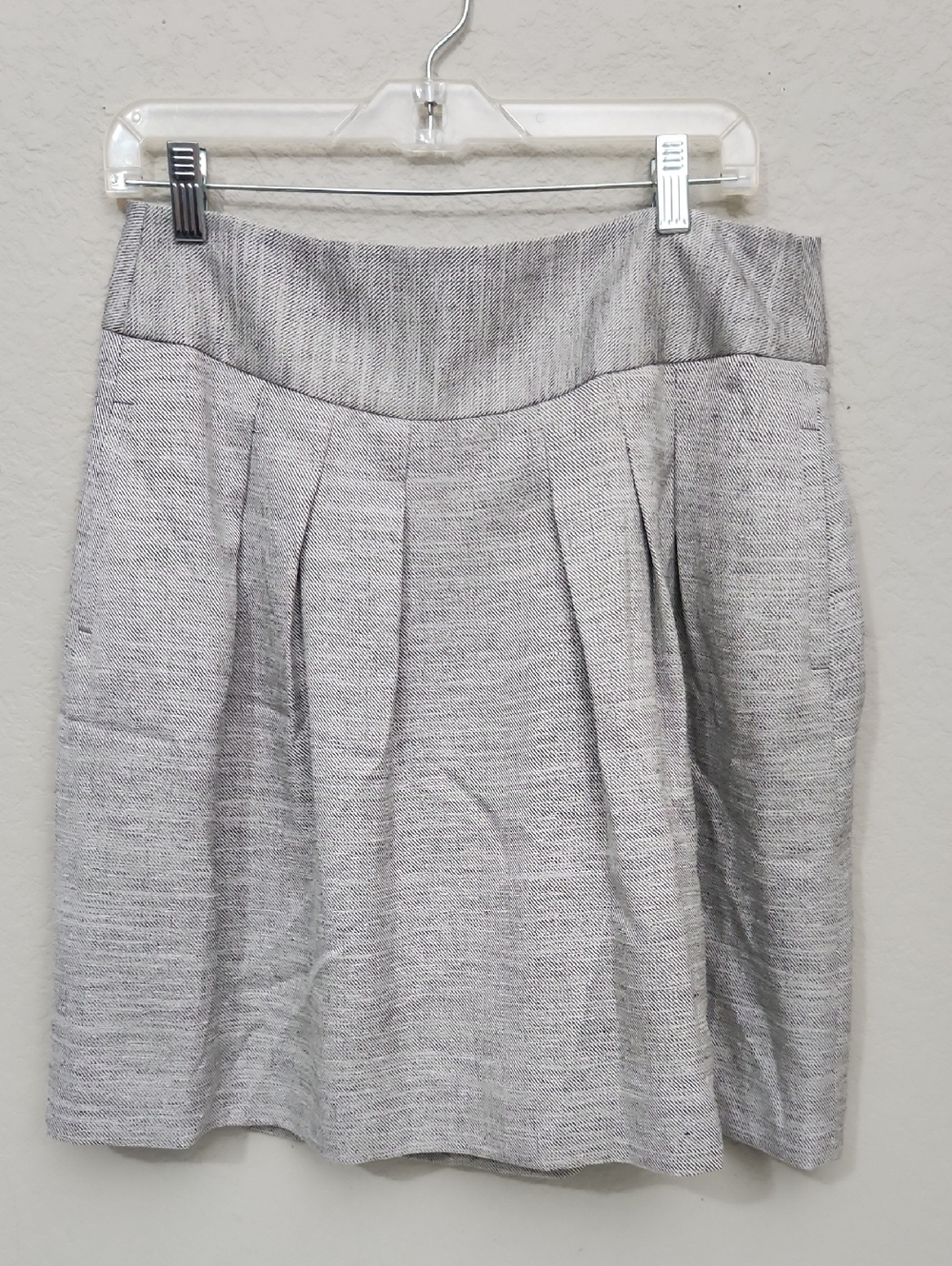 A-Line Pleated Light Gray Women's Skirt